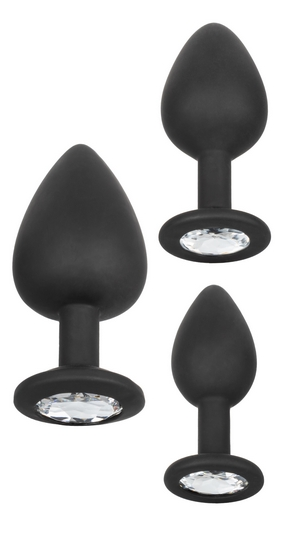 CalExotics Silicone Gem Anal Kit – 3-piece anal plug training se