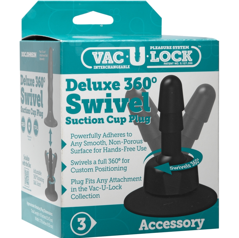 Doc Johnson Vac-U-Lock Deluxe 360' Swivel Suction Cup Plug