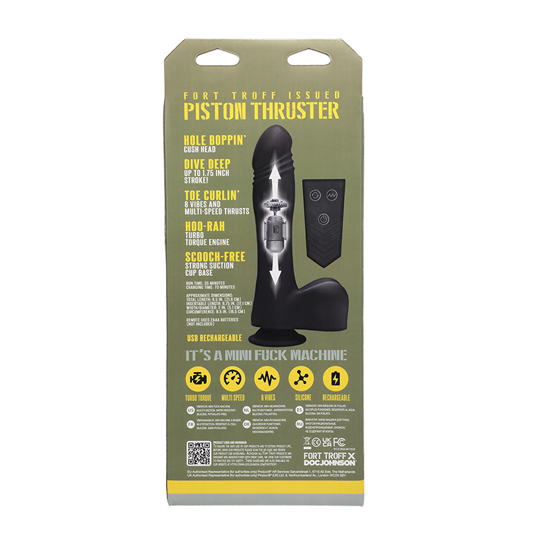 Doc Johnson Fort Troff Piston Thruster Mini Sex Machine Black