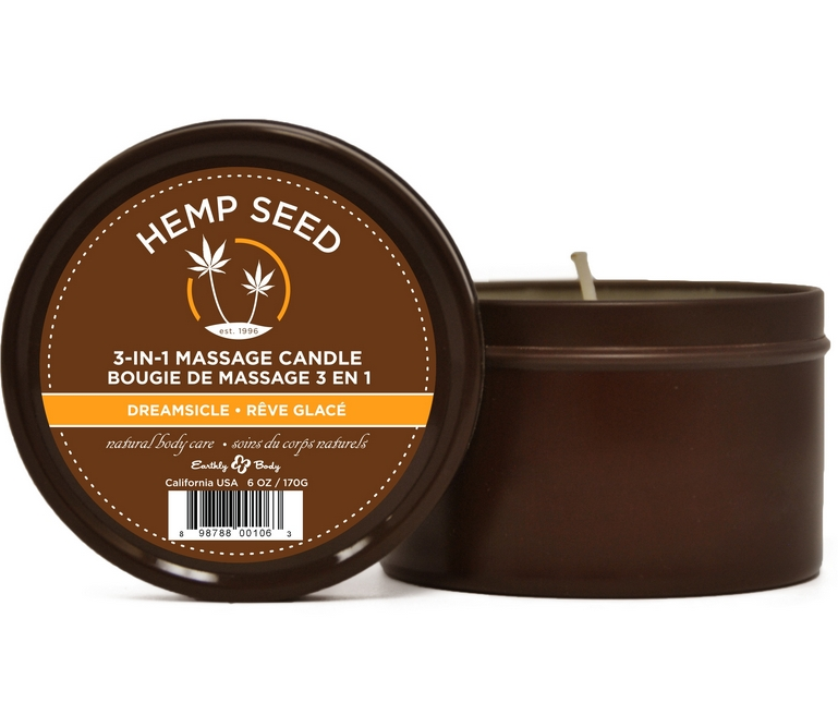 EB2020 6.8 oz. Round Tin Massage Candle Dreamsicle