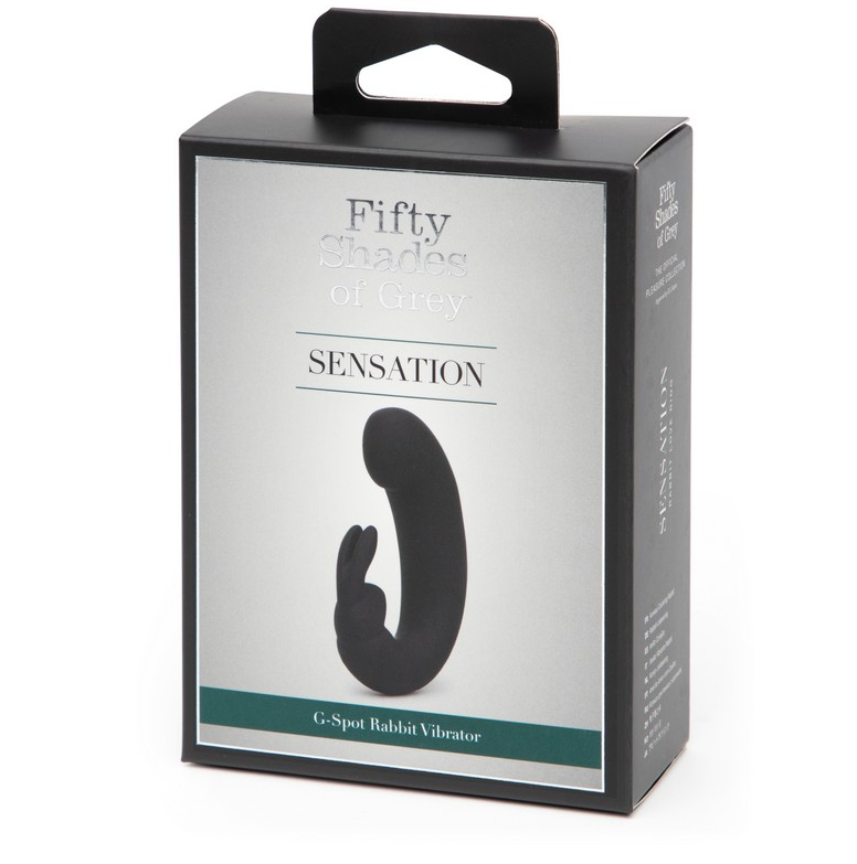 Fifty Shades Sensation Rechargeable G-Spot Rabbit Vibrator – Curved Shaft, Dual Stimulation