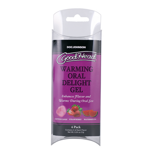 Doc Johnson GoodHead Warming Oral Deleight Gel 6 Pack
