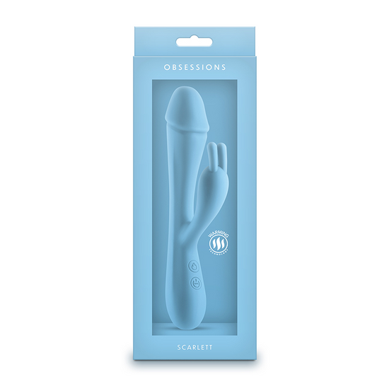 NS Novelties Obsessions Scarlett – Light Blue Plush Silicone Rechargeable Vibrator
