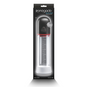 The product is a black and transparent suction pump named 'Renegade Bulge' in its packaging. The packaging highlights its key features, including powerful suction and vibration, a super-soft silicone stroker sleeve, and compatibility with all lubricants.