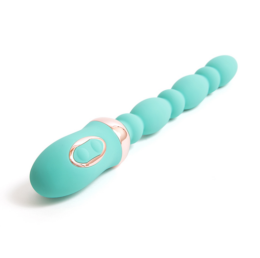 Nu Sensuelle Flexii Beads Electric Blue – Ultra-Flexible Silicone Vibrating Anal & G-Spot Toy