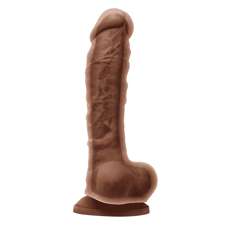NS Colours Dual Density 8″ Dildo Brown