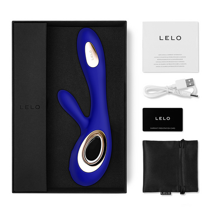 Lelo Soraya Wave Rabbit Vibrator - Midnight Blue
