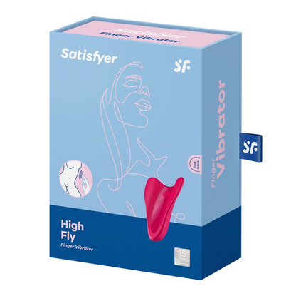 Satisfyer High Fly Finger Vibrator in mint green with curved wing design