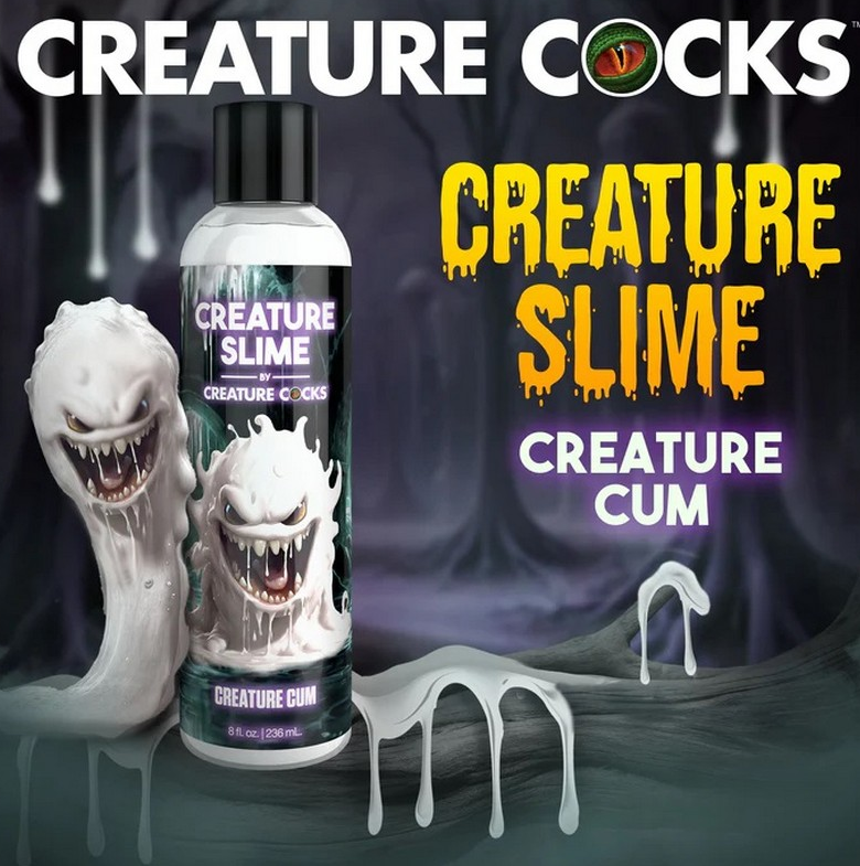 Creature Slime Unscented Creature Cum Lube – 8oz and 16oz creamy water-based jizz lube for fantasy play