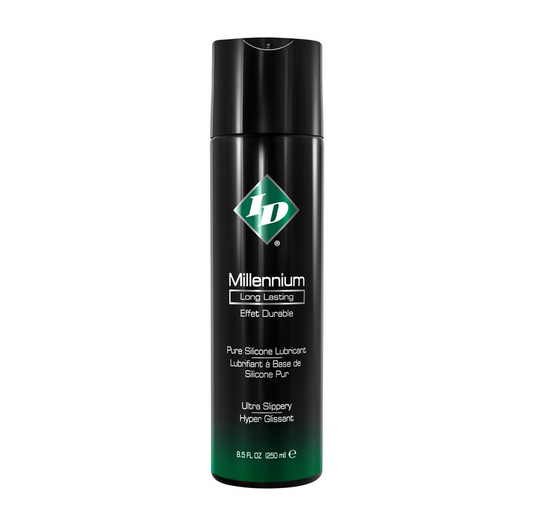 ID Millennium Silicone Lube – 1oz, 2.2oz, 4.4oz, 8.5oz, and 17oz ultra long-lasting personal lubricant bottles