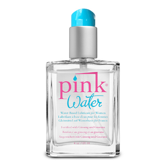 PINK Water-Based Lubricant – 4 oz Glass Bottle (Botanical Infused)