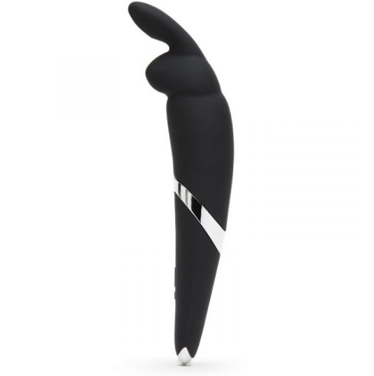Happy Rabbit Wand Vibrator – Black Silicone Rechargeable Wand with Bunny Ears