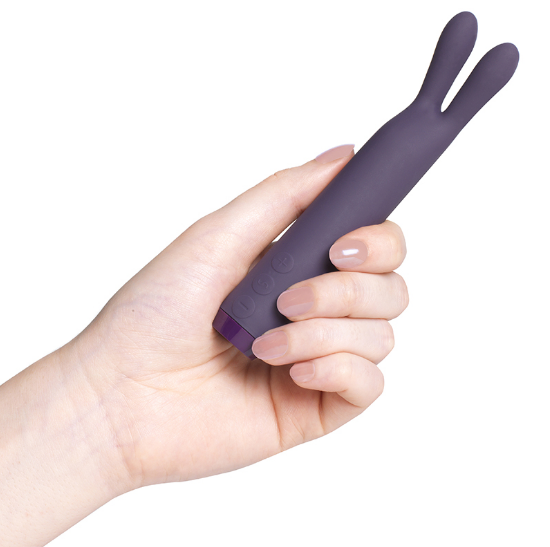 Je Joue Rabbit Silicone Bullet Vibrator with soft flexible ears for pinpoint clitoral stimulation, waterproof and rechargeable.