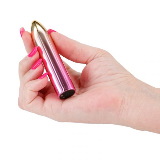 Sleek clitoral stimulator – silver mini vibrator by NS Novelties