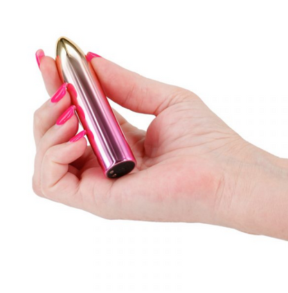 Sleek clitoral stimulator – silver mini vibrator by NS Novelties
