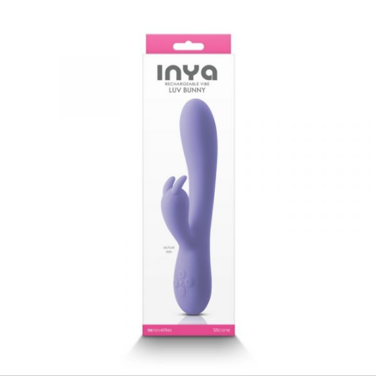 INYA Luv Bunny – Dual-Stimulation Dark Silicone Vibrator by NS Novelties