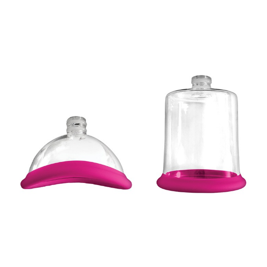 NS Novelties Inya Pump & Vibe – Pink dual-ended vibrator with suction cups for vaginal and nipple play