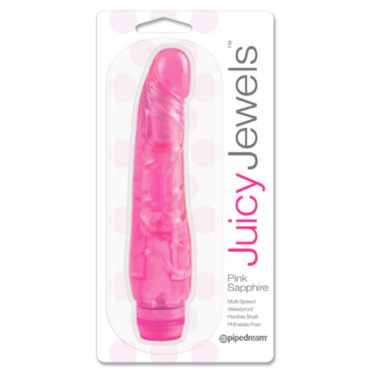 Juicy Jewels Pink Sapphire – Soft Waterproof Jelly Vibrator for Beginners