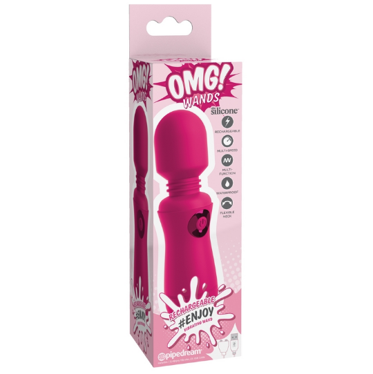 Pipedream OMG! Wand – Compact Waterproof Rechargeable Silicone Wand Massager
