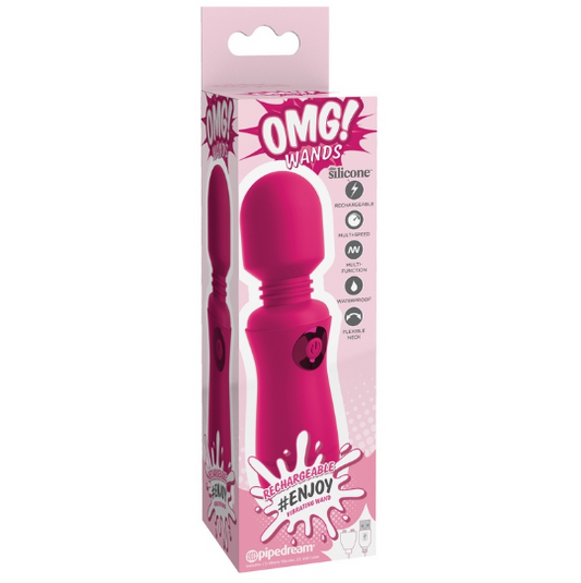 Pipedream OMG! Wand – Compact Waterproof Rechargeable Silicone Wand Massager