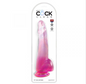 King Cock 10” with Balls Pink