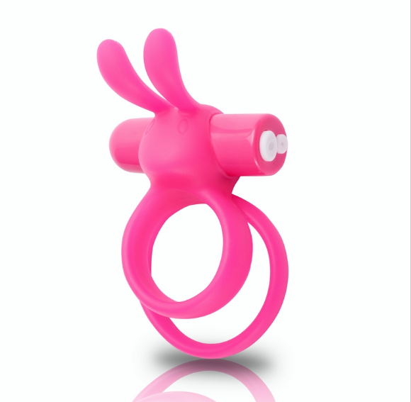 Screaming O Charged Ohare XL – Rechargeable Rabbit Ring - Pink / Black