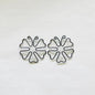 Pair of clover-shaped non-piercing metal nipple rings