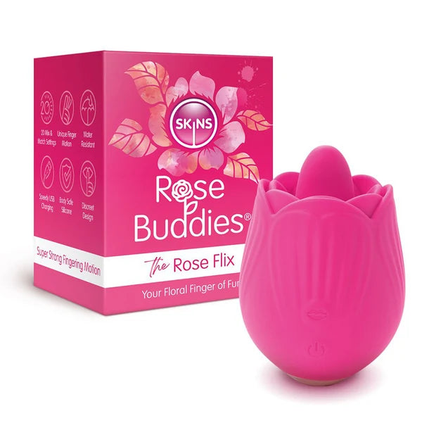 Skins Rose Buddies The Rose Flix Clitoral Finger Vibrator