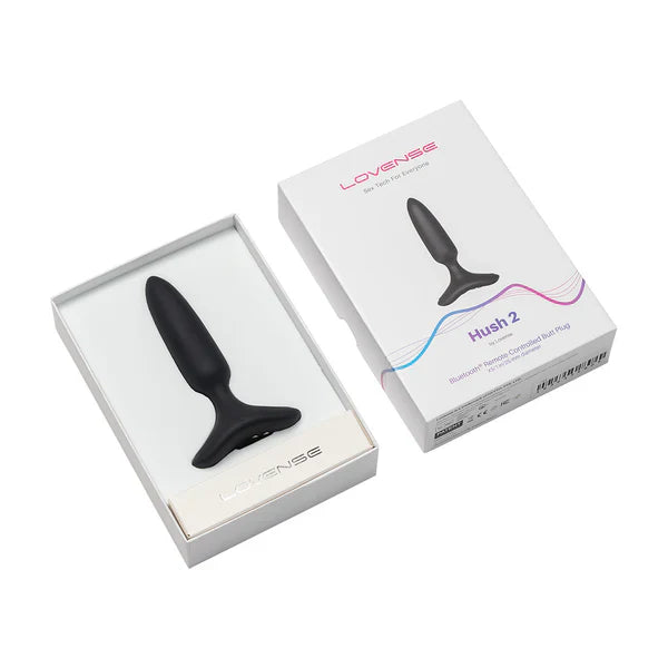 Lovense Hush 2 1 inch app-controlled vibrating butt plug made from body-safe silicone
