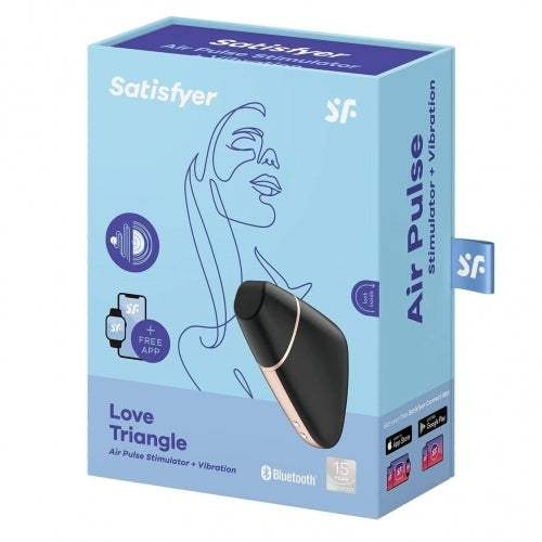 Satisfyer Love Triangle black version with protective cap – sleek and compact
