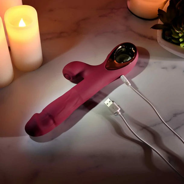 Evolved Bursting with Pleasure Inflatable Dual-Stimulation Vibrator
