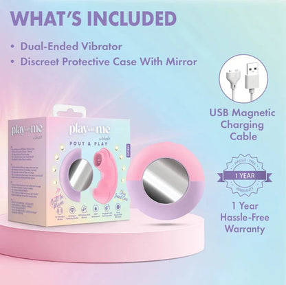 Play With Me Pout & Play Dual-Ended Vibrator