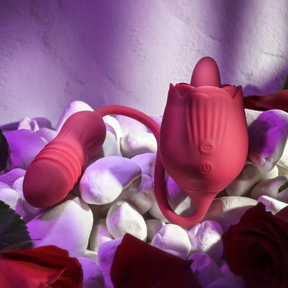 Evolved Wild Rose Dual-Motor Thrusting & Flicking Vibrator