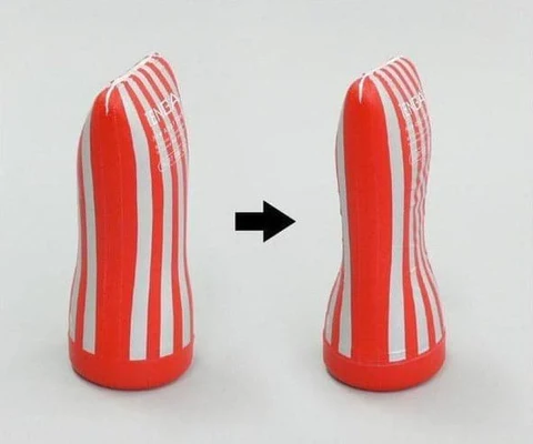 Tenga Soft Tube Ultra Size male masturbator – blue and white disposable cup with squeezable casing for suction control and XL fit.

