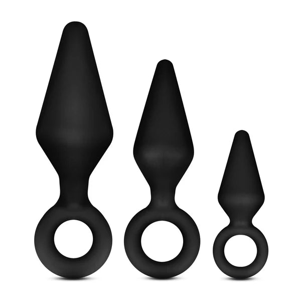 Anal Adventure Silicone Loop Plug Kit - 3pc Training Set