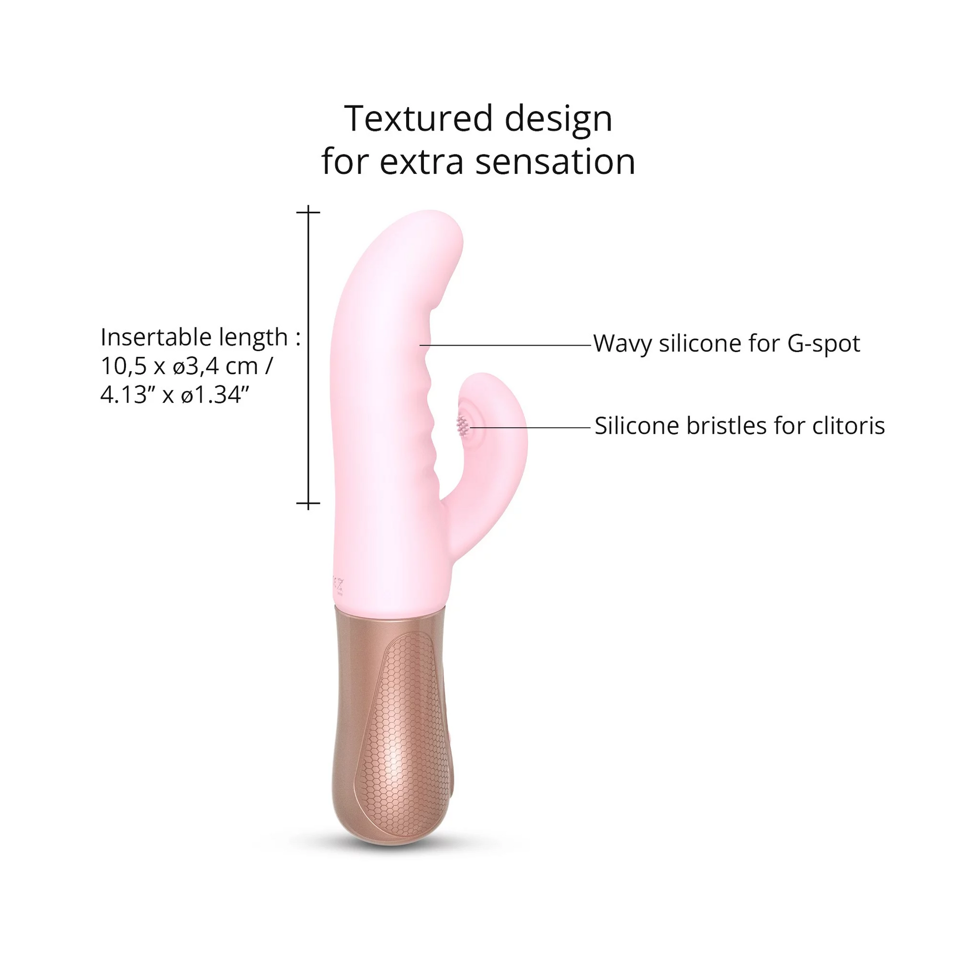 LOVE TO LOVE Sassy Bunny – Thrusting and Tapping Rabbit Vibrator in Pink Silicone