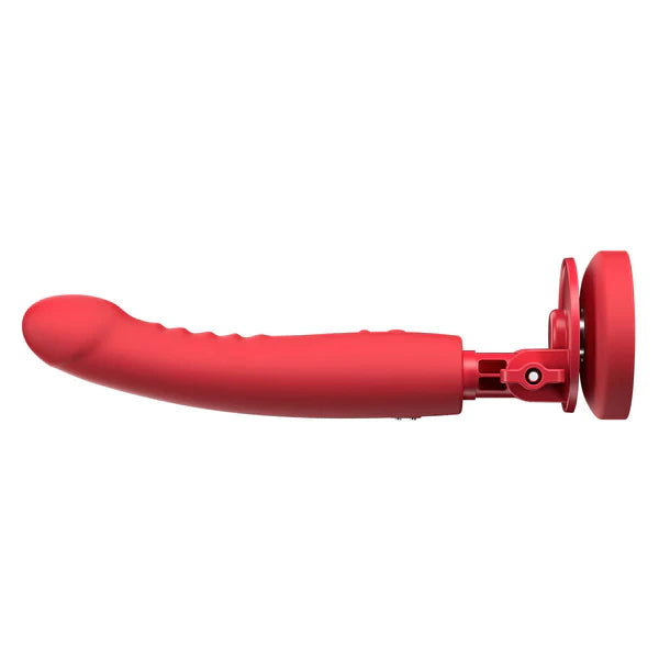 Lovense Mission 2 app-controlled vibrating suction cup dildo with adjustable angle and body-safe materials