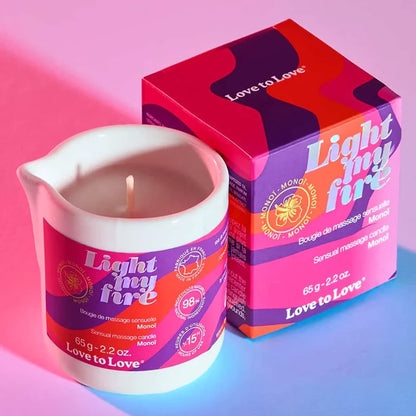 LOVE TO LOVE – Light My Fire Massage Candle – Monoï (65 g / 2.2 oz)