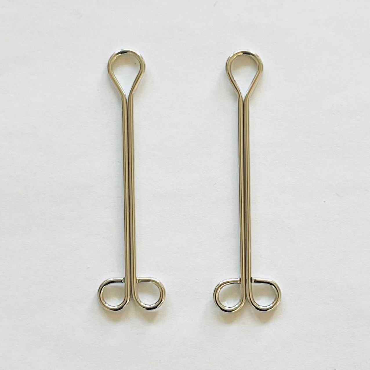 Minimalist Silver Nipple Clamps - Elegant Stainless Steel Pressure