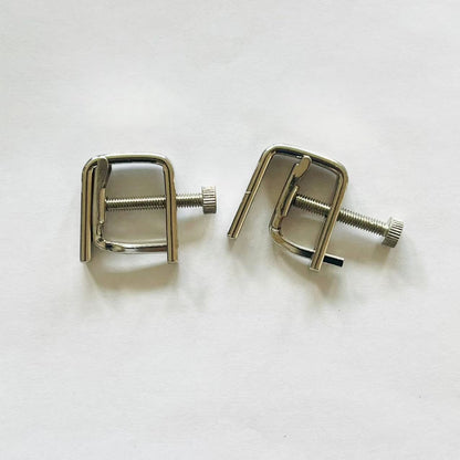 Pair of adjustable stainless steel vice nipple clamps 
