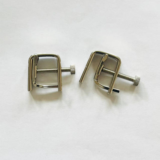 Pair of adjustable stainless steel vice nipple clamps 