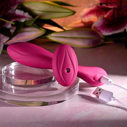 Evolved Cherry Pose Remote-Controlled Dual-Motor Vibrator