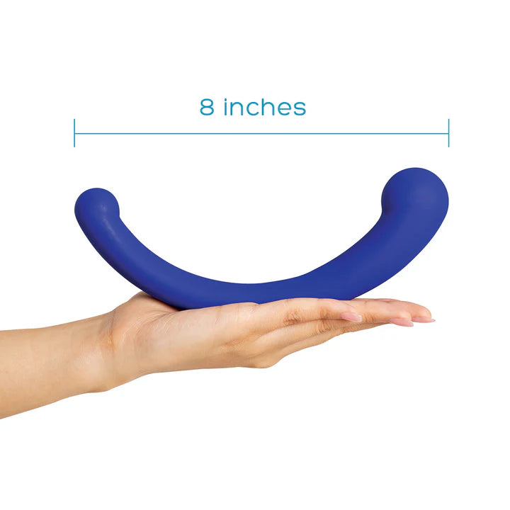 plusOne dual vibrating arc gender-inclusive vibrator made from body-safe silicone