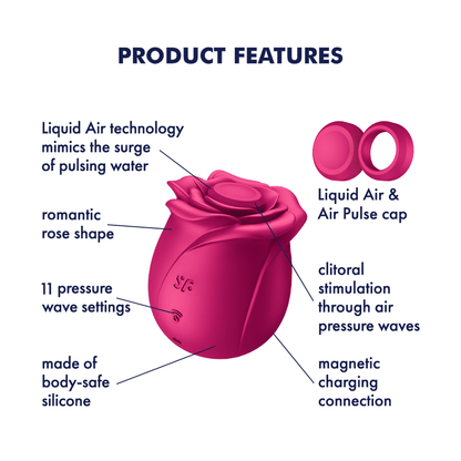 Satisfyer Pro 2 Classic Blossom – rose-style clitoral air pulse vibrator