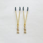 Gold nipple clamps with rhinestone crescent moon and double dangling star chains – PurpleNight.ca