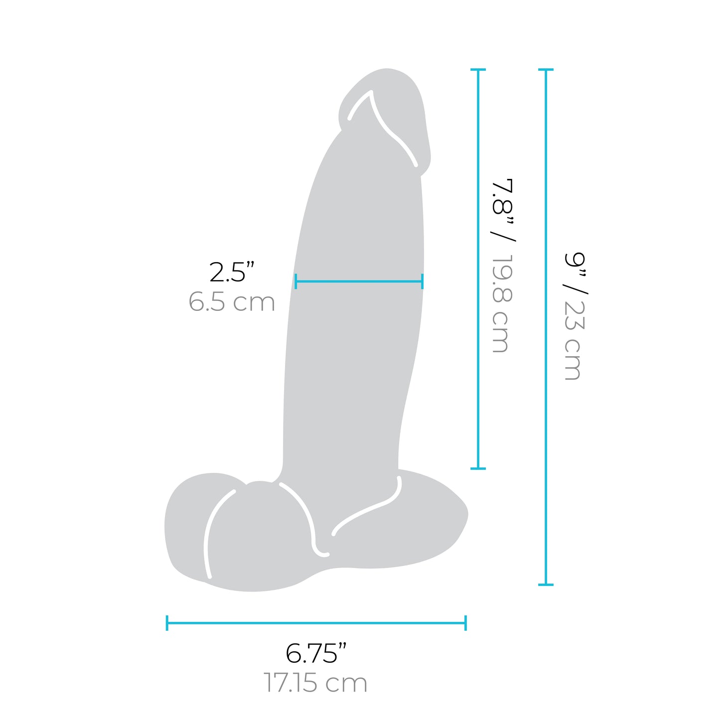b-Vibe Slipskin Girthy 9-Inch Realistic Silicone Dildo