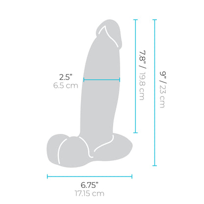 b-Vibe Slipskin Girthy 9-Inch Realistic Silicone Dildo