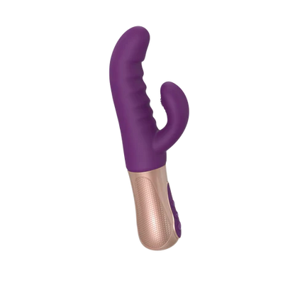 LOVE TO LOVE Sassy Bunny – Thrusting and Tapping Rabbit Vibrator in Pink Silicone