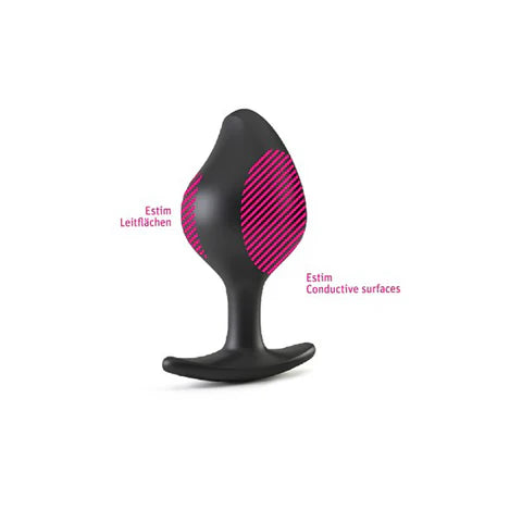 Mystim Rocking Vibe e-stim vibrating prostate plug in black silicone
