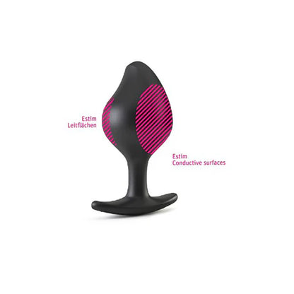 Mystim Rocking Vibe e-stim vibrating prostate plug in black silicone
